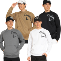 캘러웨이 남자 긴팔 기모 크루넥 티셔츠 골프웨어 롱슬리브 C22233109