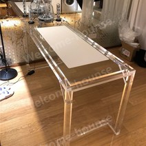 투명 아크릴 테이블 화장대 거실 침대 사이드 책상 아파트 데스크, C. 1400x600x700