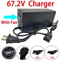 전동바이크 배달 전기 자전거 18650 배터리 60V 20Ah 30Ah 40Ah 할리 자동차 리튬 두 바퀴 접이식 citycoco 스쿠터, 67.2V Charger