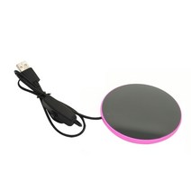 머그 워머 컵 워머기 인덕션 보온 표시등 및 스위치가있는 USB 히터 55 온열 머그컵, 로즈 레드