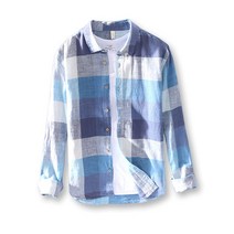 우일신 어센틱 남자 체크 셔츠