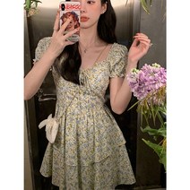 23ss 봄 원피스 여성 레이스 가을 휴양지 귀여운