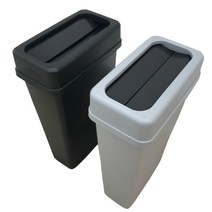 업소용 카페용 병원용 악취차단 양문형 뚜껑 틈새활용 슬림 휴지통, 90L, C형뚜껑포함, 회색