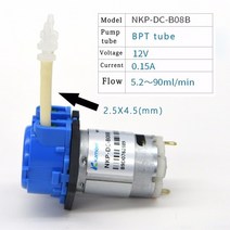 실험실교반기 소형 전자 산업용 버티컬 DC 12V/24V 도징 펌프 연동 Arduino 수족관 실험실 용 커넥터가있는, 08 12V-B08_04 Yellow
