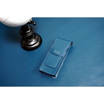 (무료이니셜) 럭스레더 천연소가죽 3구 만년필파우치 만년필케이스 가죽필통, 브라운오플