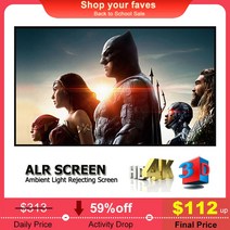 전동 스크린 프레임이 없는 CLR 안티 라이트 프로젝션 커튼 주변 광 차단 ALR 프로젝터 72 전동스크린설치방법 스크린 전동스크린 빔프로젝터스크린 전동스크린150인치 휴대용스크, 4.110 인치