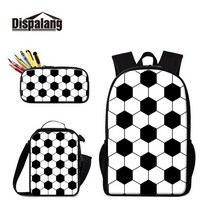 보냉백 마끼다 쿨러 배달가방 아이스박스 소프트 Dispalang Footballs 학교 배낭 소년 쿨러 가방 점심 연, 31 3 PCS Set31
