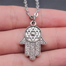 별 목걸이 스털링 달 행성 25 스타일 유대인 메노라 데이비드의 스타 헥사그램 펜던트 초커 매력 공장 보석 드롭