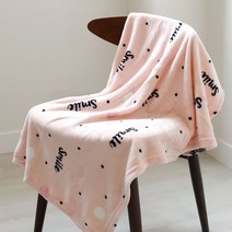 스마일 무릎 담요 CN 극세사 양면 겨울 이불 블랭킷