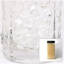 크리스탈볼 2mm 1000g 케이스포함 투명 하이드로 소일 워터젤 고흡수성수지 수정토 대체토양 수경재배 방향제 개구리알모양