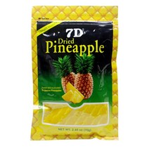 7D 건조파인애플, 70g, 10개