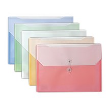 문화산업더블포켓 봉투홀더 가로형F595-7(10매입), 적색