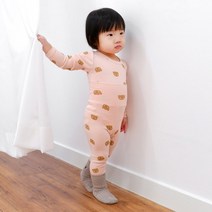 40수 30수 패턴 아기 가을 겨울 배앓이방지 실내복 파자마 유아동내의