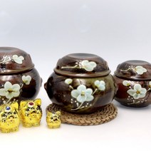 현관 소금 단지 항아리 매화 자배기 3사이즈 택1 400g 600g 1.2kg