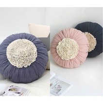 둥근솜이 든 쇼파용 폴리 핑크 블루 호박 원형쿠션, 폴리 네이비