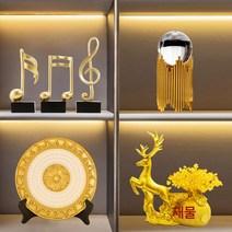 초재록 술장 장식품 인테리어 소품 집 거실 TV장 부자집 집들이 새집 개업 선물, 저렴한라이트럭셔리4조각세트B