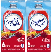 크리스탈라이트 드링크 믹스 프루트 펀치, 2.55g, 10개입, 2개