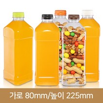 페트병 플라스틱병 사각쥬스페트 1L (A) 35파이, 검정, 1개