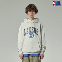 [빠른출고]/NBA LAL 하드우드 아치형 후드 풀오버멜란지그레이