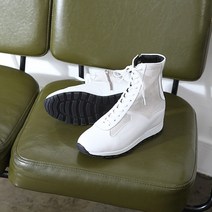 티투알 6.5cm키높이 수제남성하이탑스니커즈 제너롭 B68 화이트