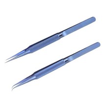 족집게 핀셋 여드름제거 눈썹관리 0.15mm 가장자리 티타늄 합금 정밀 지문 핀셋 도체 플라이 와이어 휴대 전화 메인 보드 칩 수리 도구, 직선과 곡선