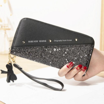 명양피프 중년여성 스팽글 장지갑 손목 클러치 패션