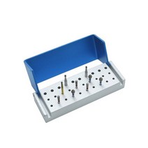 오토클레이브 치과 소독 버 홀더 30 홀 박스 고속/저속 버용 오토 클레이 살균기 케이스 구강 관리 도구, [01] 라이트 그레이