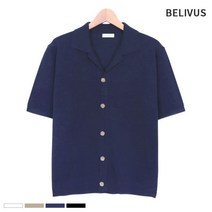[빌리버스] 남성 반팔 가디건 BTW100 남자 버튼 카라 여름 니트