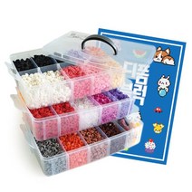 클레이피아 디폼블럭 8mm 10000p + 도안책 세트, 혼합색상