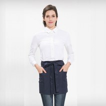 AP-217 랩형 곤색미니앞치마 음식점 식당 카페 앞치마 남여 홀 깔끔한 허리앞치마 미니앞치마 곤색, 곤색