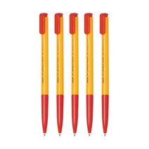 e오피스 볼펜 1.0mm X 12자루 성경필사 찌꺼기없이 잘써지는 볼펜, 빨강