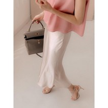 페이퍼문 실키 미디 스커트