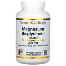 California Gold Nutrition 마그네슘비스글리시네이트 베지 캡슐 240정