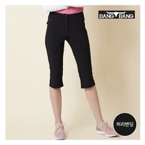 뱅뱅 뱅뱅 여성 쿨 썸머 아웃도어 크롭팬츠 검정