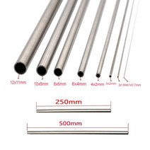 보일러분배기 밸브 난방 교체 온수 1/3/5/10pcs 304 스테인리스 둥근 모세관 250mm 긴 이음새가없는 똑 바, 8x7x500mm 1pcs