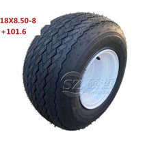 18X8.50-8 ATV 타이어 4륜 관광 전기차 배터리 카 골프카트 관광버기, 8인치 피치 100 휠