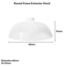 흄후드 범용 POM 배기 파이프 12m x 75mm 연기 추출기 후드 암 산업용 가정용 청정기 필터용, Diam 40 x 15cm