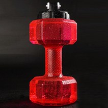 홈짐 2200ML 물 아령 컵 대용량 피트니스 홈 체육관 사무실 여행 음료 운동 장비 체중 감량, 빨간색