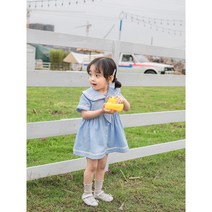 스쿨룩 여름 여아 원피스 여아 마린 공주 스커트 한국 베이비 서머 스커트자 t50329