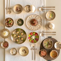 고궁4인유기그릇 반상기세트+보자기 포장