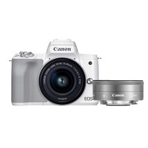 캐논 EOS M50 Mark II +15-45mm +22mm 더블렌즈키트 (화이트) /빅보스