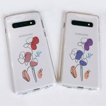 갤럭시S10/S10+/S10E drawing flower 소프트젤리케이스 갤럭시노트9:퍼플, 1개