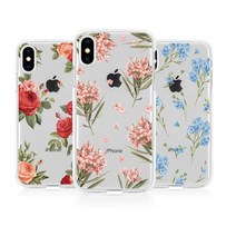 [Hidi] 갤럭시노트7/FE (N930) / 코지 수채화플라워 투명젤리 케이스, 모란, 선택옵션