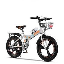 폴더블산악자전거 초경량 오프로드 MTB 펫바이크, 상세 페이지 참고, 검정 및 빨강 통합휠 + 접이식모델 22인치