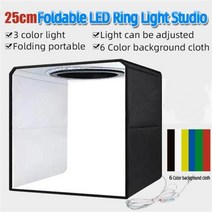 제품사진촬영 포토부스 촬영박스 소프트박스휴대용 사진 스튜디오 조명 박스 25cm 작은 세트 Led 램프 소프, 01 Black