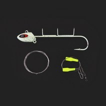 해동 플레쉬 갈치텐야 싱글훅 야광 삼치갈치 지그헤드, 17g