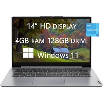 Lenovo 2022 업그레이드 Ideapad 1i 노트북 14인치 HD 컴퓨터 인텔 셀러론 N4020 4GB RAM 128GB SSD(64, 한개옵션5, 한개옵션4, 한개옵션3, 한개옵션2, 한개옵션1, 한개옵션0