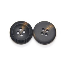 제작 고급 재킷 소뿔단추 모조 경적 코트 바느질 단추 15-25mm 의류 스웨터 가디건 장식 수제 액세서리, [05] 25mm 10pcs, [19] NO.4 Yellow