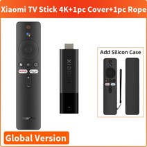 글로벌 버전 샤오미 미 TV 4K 안드로이드 쿼드 2GB + 블루투스 구글 스마트 동글, 10.US Plug - Add Black Cover