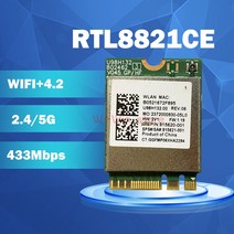 RTL8821CE 802.11AC 1X1 Wi-Fi + BT 4.2 콤보 어댑터 카드 SPS 915621-001 Hp ProBook 450 G5 PB430G5 시리, 한개옵션0
